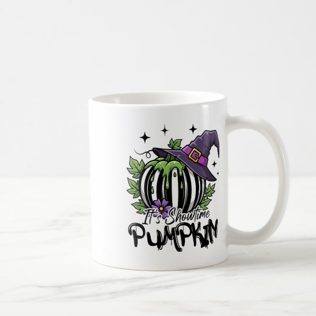 It Is Showtime Pumpkin Witch Halloween Spooky Seas Coffee Mug (Right)
