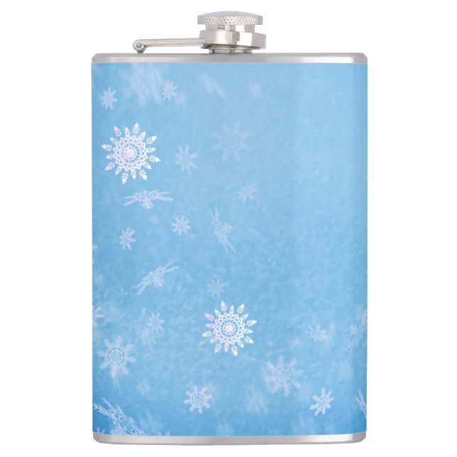 It Is Snowing  Hip Flask (Front)