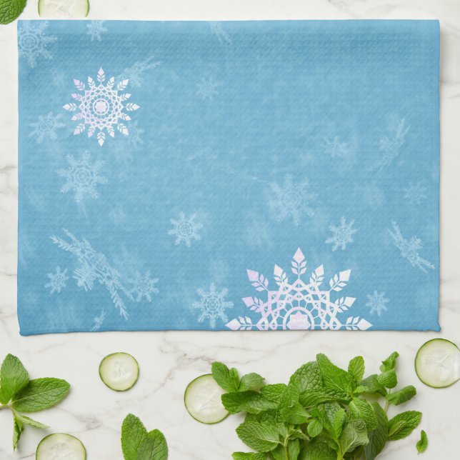 It Is Snowing  Tea Towel (Folded)