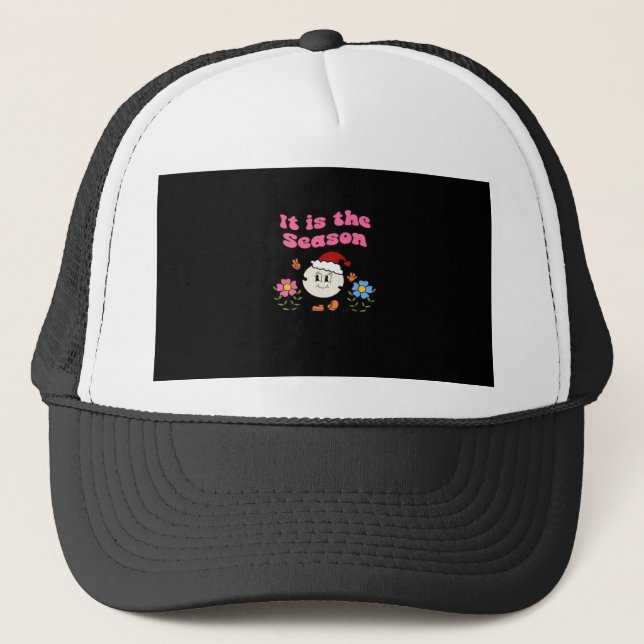 It Is The Season Christmas Trucker Hat (Front)
