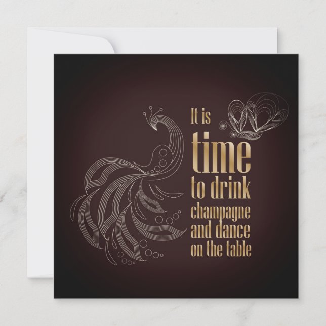 It is time to drink champagne and dance on the tab (Front)
