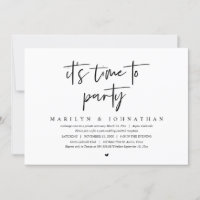 It is time to party, Wedding Elopement Celebration