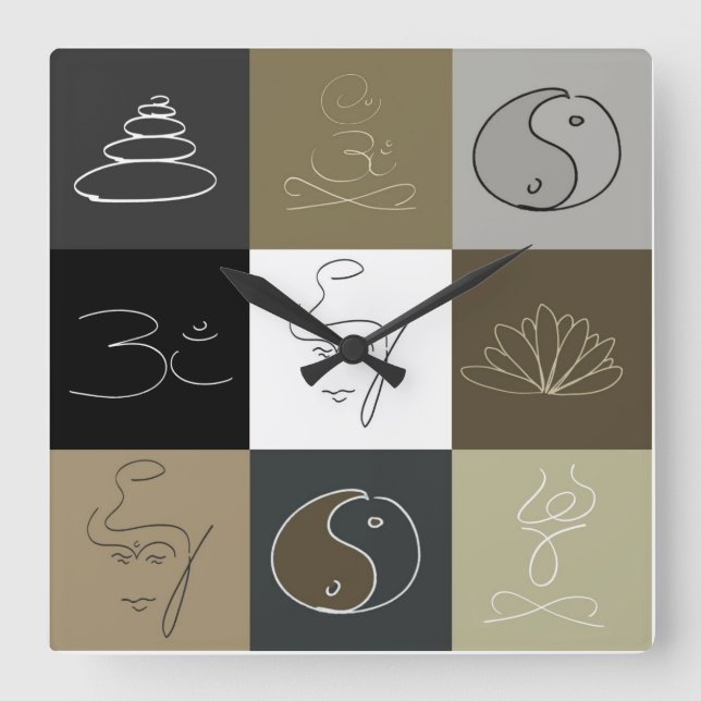 It is time to relax square wall clock (Front)
