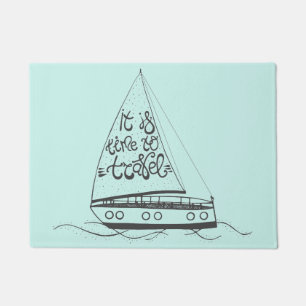 It Is Time To Travel Doormat