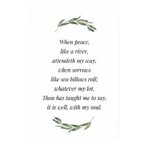 It Is Well With My Soul, Bible Verse Print, Hymnal