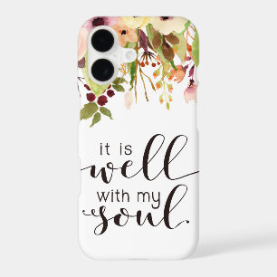 It is Well With My Soul Floral Cell Phone Case