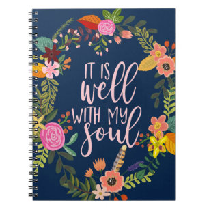 It Is Well With My Soul, Hymn, Bible, Quote Notebook