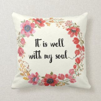 It Is Well With My Soul Hymn Quote Pillow