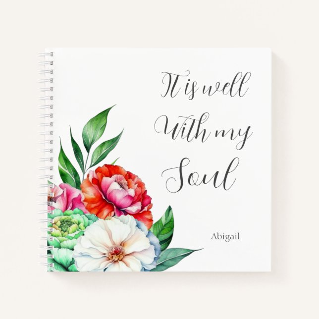 It Is Well With My Soul  Notebook (Front)