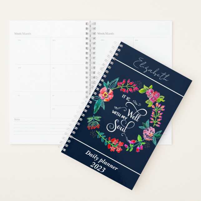 It is well with my soul  planner (Display)