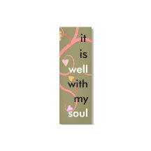 "It is well with my soul" Quote w/ Hearts & Swirls