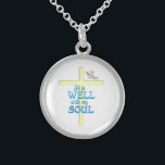 It Is Well With My Soul Sterling Silver Necklace<br><div class="desc">Share the peace you have with this beautiful design with a cross,  dove,  and the words - It is well with my soul.</div>