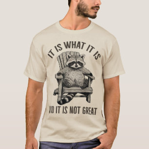 "It Is What It Is And It Is Not Great" Racoon  T-Shirt