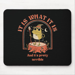 It Is What It Is And Its Pretty Terrible Frog Meme Mouse Pad