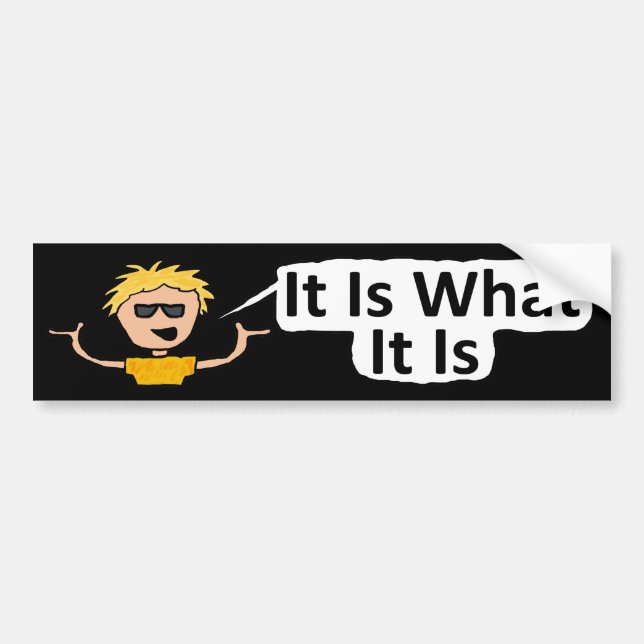 It Is What It Is Bumper Sticker (Front)