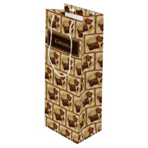 It Is Written Vintage Pattern Wine Gift Bag