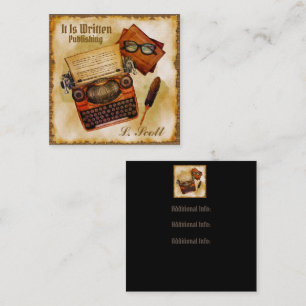 It Is Written Vintage Square Business Card