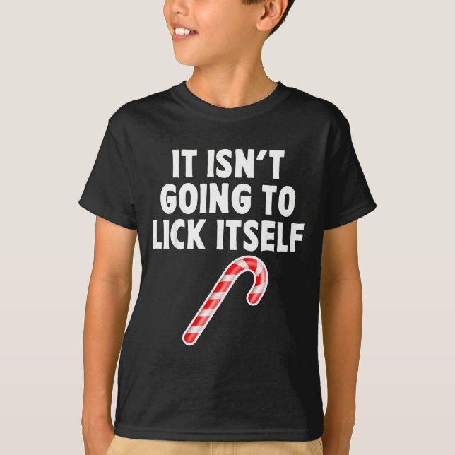 It Isnt Going To Itself Candy Cane Christmas Coupl T-Shirt (Front)