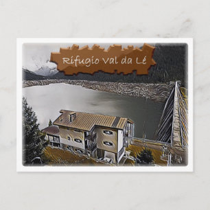 It Italy - alpine hut Val da Lé - Dolomiti - Postcard