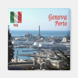 IT - Italy - Genoa - Panorama Port Magnet