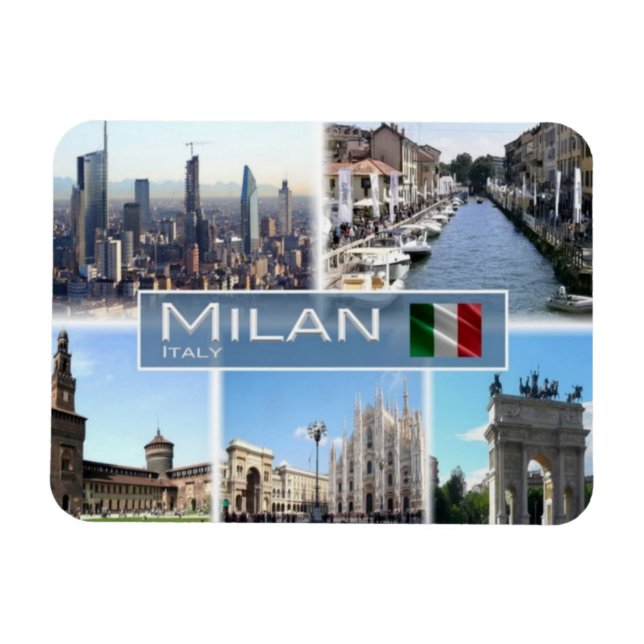 IT Italy - Milan - Magnet (Horizontal)