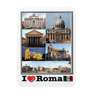 IT Italy - Roma - I Love Mosaic - Colosseo - Magnet
