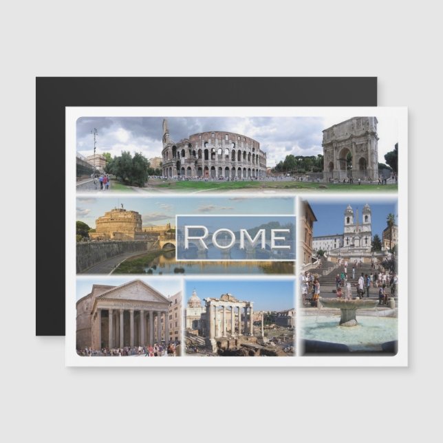IT Italy - Rome - Big Fidge Magnet (Front/Back)