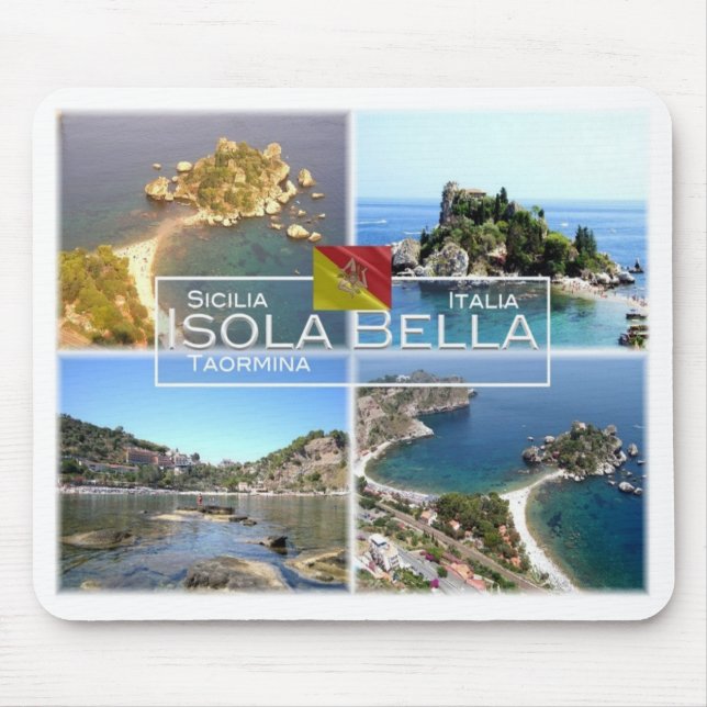 IT Italy - Sicilia - Taormina - Isola Bella - Mouse Pad (Front)