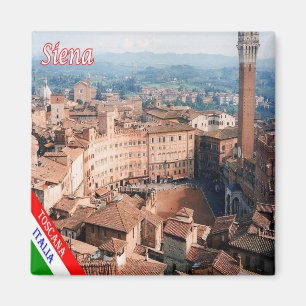IT - Italy - Siena - Piazza Del Campo Aerial View Magnet