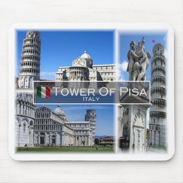 IT Italy - Tuscany -  Pisa - The Leaning Tower - Mouse Pad (Front)