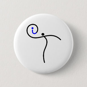 it Logo, 01 Black/Blue. 6 Cm Round Badge