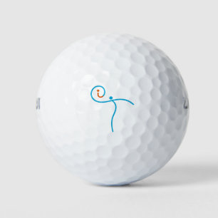 it Logo 01, Cyan/Red Golf Balls