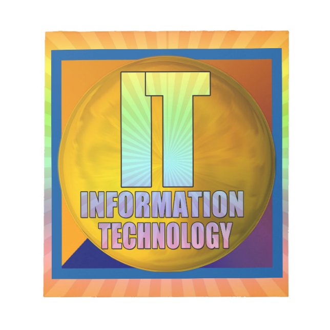 IT LOGO - INFORMATION TECHNOLOGY NOTEPAD (Front)
