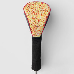 It looks like a halved cabbage, yellow and coral golf head cover