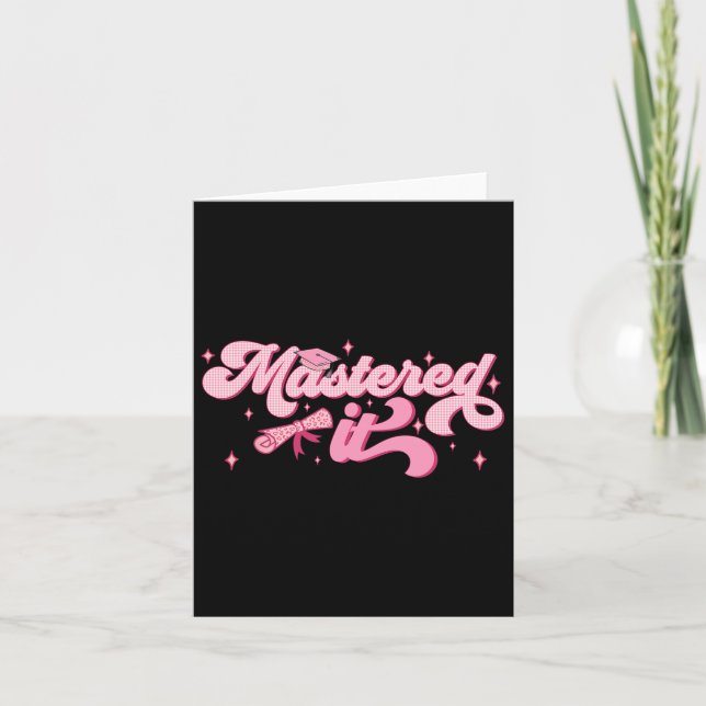 It Masters Degree Graduate Mba Graduation  Card (Front)