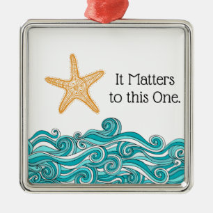 It Matters to This One Starfish Metal Tree Decoration