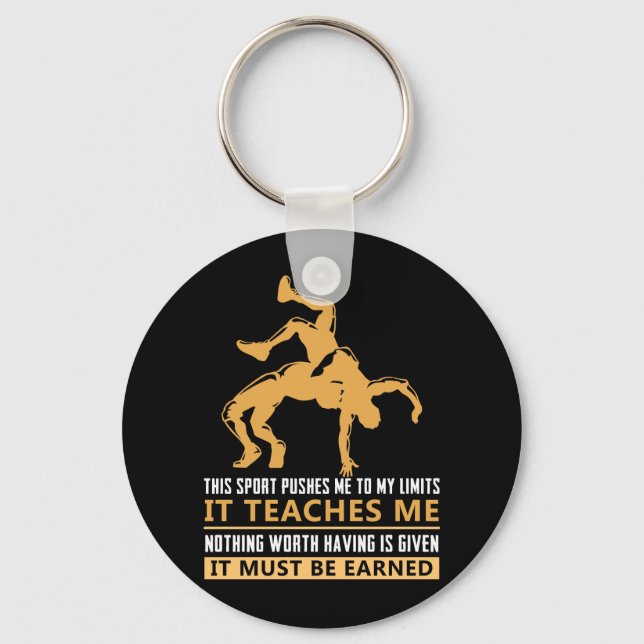 IT MUST BE EARNED Wrestling Key Ring (Front)