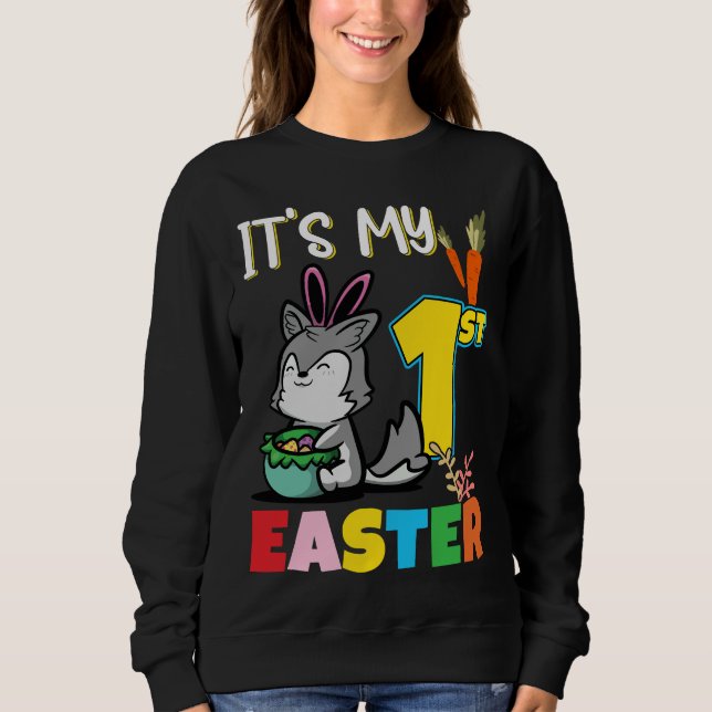 It My First Easter Birthday Baby Easter Husky Sweatshirt (Front)
