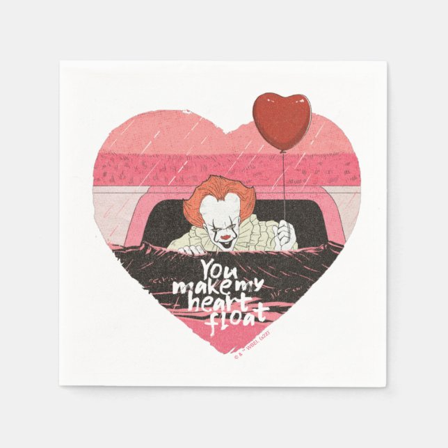 IT | Pennywise - You Make My Heart Float Napkin (Front)
