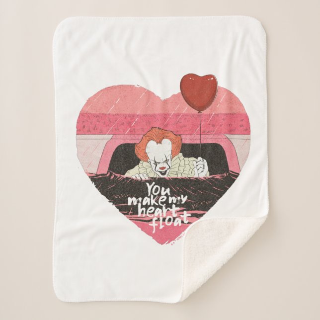 IT | Pennywise - You Make My Heart Float Sherpa Blanket (Front)