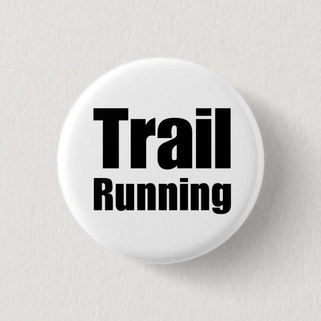 It plates “Trail Running " 3 Cm Round Badge (Front)