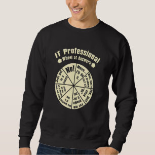 It Professional Wheel Of Answers, Funny Geek Nerd Sweatshirt