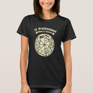 It Professional Wheel Of Answers, Funny Geek Nerd T-Shirt