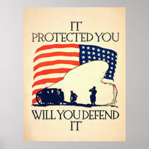 It Protected You ~ Vintage World War 1. Poster