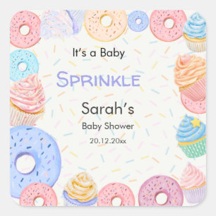 It’s a Baby Sprinkle Casual Baby Shower Square Sticker
