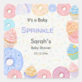 It’s a Baby Sprinkle Casual Baby Shower Square Sticker