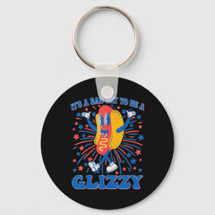 It’s A Bad Day To Be A Glizzy 4th Of July Hotdog F Key Ring