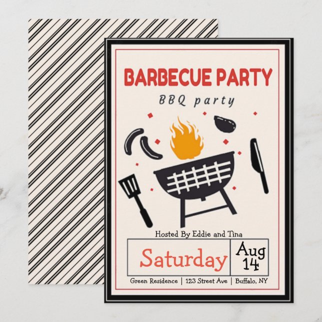 It’s a Barbecue Party Invitation (Front/Back)