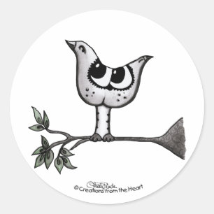 It’s a bird... it’s a cat! -Optical Illusion Classic Round Sticker