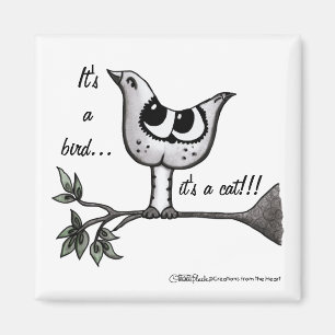 It’s a bird… it’s a cat! -Optical Illusion Magnet